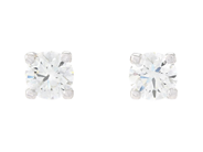 Jewellery - SOLITAIRE EARRINGS, 18K white gold - View 1
