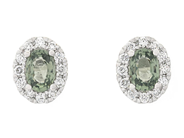 Jewellery - CLUSTER EARRINGS, 18K white gold - View 1