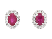 Jewellery - CLUSTER EARRINGS, 18K white gold - View 1