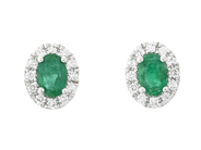 Jewellery - CLUSTER EARRINGS, 18K white gold - View 1