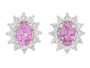 Jewellery - CLUSTER EARRINGS, 18K white gold - View 1