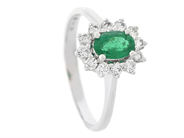Jewellery - CLUSTER RING, 18K white gold - View 1