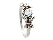 Jewellery - SOLITAIRE RING, 14K white gold - View 1