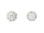 Jewellery, SOLITAIRE EARRINGS, 18K white gold, in auction: Lilla jewellery – Tuesday 16 June