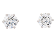 Jewellery - SOLITAIRE EARRINGS, 18K white gold - View 1