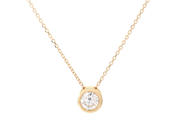 Jewellery - SOLITAIRE PENDANT WITH CHAIN, 18K gold - View 1