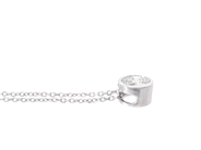 Jewellery - SOLITAIRE PENDANT WITH CHAIN, 18K white gold - View 2