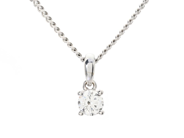 Jewellery, PENDANT WITH CHAIN, 18K white gold, in auction: Lilla jewellery – Tuesday 16 June