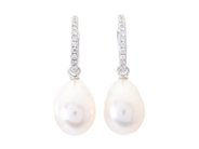 Jewellery - PEARL EARRINGS, 18K white gold - View 1