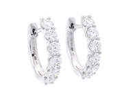 Jewellery - HOOP EARRINGS, 18K white gold - View 1
