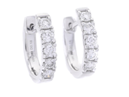 Jewellery - HOOP EARRINGS, 18K white gold - View 1