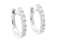 Jewellery - HOOP EARRINGS, 18K white gold - View 1