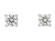 Jewellery, SOLITAIRE EARRINGS, 18K white gold, in auction: Lilla jewellery – Tuesday 14 July