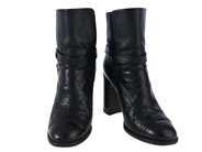 Clothes, SHOES, CHANEL. ankle boots. black leather, in auction: Fashionable – Thursday 30 July