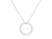 Jewellery - PENDANT WITH CHAIN, 18K white gold - View 1