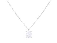 Jewellery - SOLITAIRE NECKLACE, 18K white gold - View 1