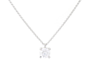 Jewellery - SOLITAIRE NECKLACE, 18K white gold - View 1