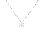 Jewellery - SOLITAIRE NECKLACE, platinum - View 1