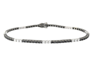 Jewellery - TENNIS BRACELET, 18K white gold/blackened - View 1