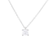 Jewellery - SOLITAIRE NECKLACE, platinum - View 1
