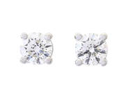 Jewellery - SOLITAIRE EARRINGS, 18K white gold - View 1