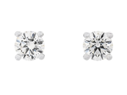 Jewellery - SOLITAIRE EARRINGS, 18K white gold - View 1