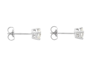 Jewellery - SOLITAIRE EARRINGS, 18K white gold - View 2