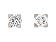 Jewellery, SOLITAIRE EARRINGS, 18K white gold, in auction: General – Tuesday 28 July