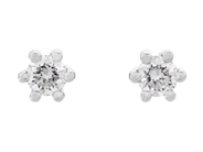 Jewellery - SOLITAIRE EARRINGS, 18K white gold - View 1