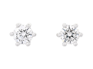 Jewellery - SOLITAIRE EARRINGS, platinum - View 1