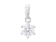Jewellery - SOLITAIRE PENDANT, 18K white gold - View 1
