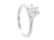 Jewellery - SOLITAIRE RING, 18K white gold - View 1