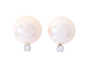 Jewellery - PEARL EARRINGS, 18K white gold - View 1