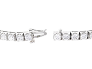 Jewellery - TENNIS BRACELET, 14K white gold - View 3