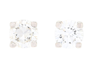 Jewellery - SOLITAIRE EARRINGS, 18K white gold - View 1