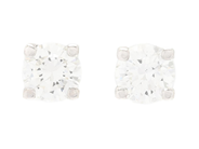 Jewellery - SOLITAIRE EARRINGS, 18K white gold - View 1