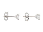 Jewellery - SOLITAIRE EARRINGS, 18K white gold - View 2