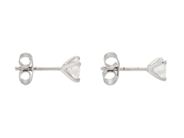 Jewellery - SOLITAIRE EARRINGS, 18K white gold - View 2