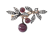 Jewellery, BROOCH, 14K gold/silver, in auction: Classic – Saturday 11 July