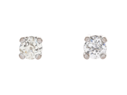 Jewellery, SOLITAIRE EARRINGS, 18K white gold, in auction: Classic – Saturday 11 July