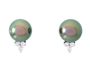 Jewellery - PEARL EARRINGS, 18K white gold - View 1