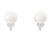 Jewellery - PEARL EARRINGS, 18K white gold - View 1