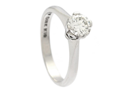 Jewellery - SOLITAIRE RING, 18K white gold - View 1
