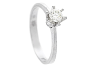 Jewellery, SOLITAIRE RING, 18K white gold, in auction: Lilla jewellery – Tuesday 14 July