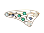 Jewellery - BROOCH, 18K white gold/gold - View 1