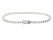 Jewellery - TENNIS BRACELET, 18K white gold - View 2