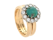Jewellery - CLUSTER RING, 18K gold/white gold - View 1