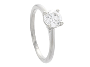 Jewellery - SOLITAIRE RING, platinum - View 1