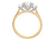 Jewellery - THREE STONE RING, 18K gold/platinum - View 2