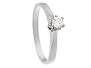 Jewellery - SOLITAIRE RING, 18K white gold - View 1